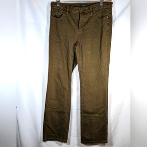 LRL Lauren Jeans Ralph Lauren Classic Straight Olive Green  Size 12